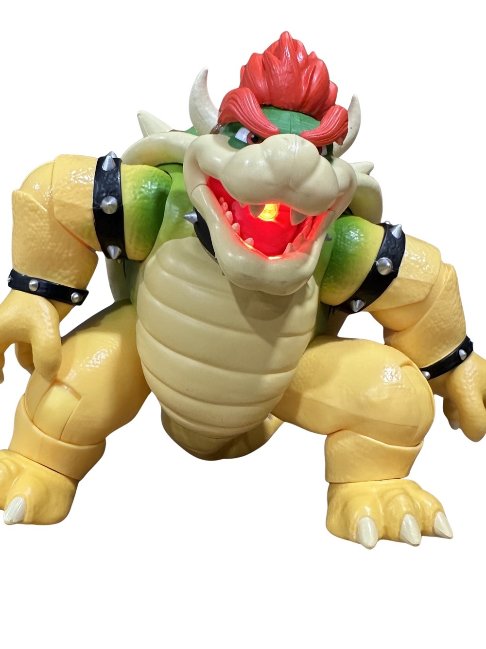 Large Nintendo The Super Mario Bros. Movie Bowser Light Up Action Figure WORKS